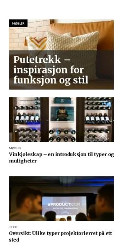 Voorbeeld van de site fritidsunivers.com, medium uit Noorwegen voor gesponsorde artikelen