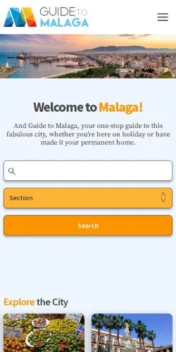 Podgląd witryny Guide to Malaga, medium z kraju Stany Zjednoczone do artykułów sponsorowanych