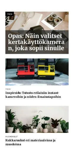 Anteprima del sito inspiraatioaika.fi, media di Finlandia per articoli sponsorizzati