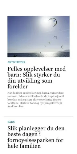 Aperçu du site opplevmagasin.com, média de Norvège pour articles sponsorisés
