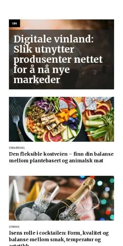 Pré-visualização do site spismedoss.com, meio de Noruega para artigos patrocinados