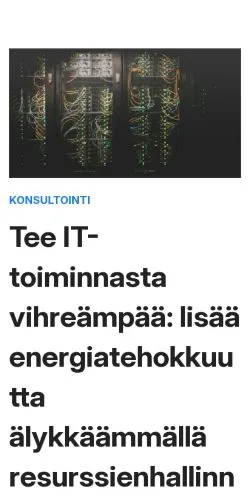 Podgląd witryny techinkautta.fi, medium z kraju Finlandia do artykułów sponsorowanych