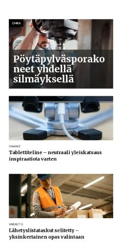 スポンサード記事向けのフィンランドメディア、toimialankoodi.fiのサイトプレビュー