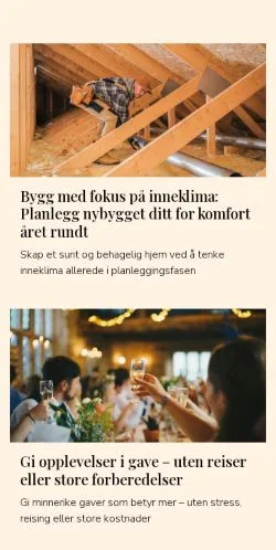 Voorbeeld van de site ukenstips.com, medium uit Noorwegen voor gesponsorde artikelen