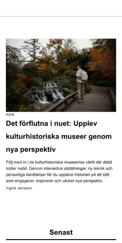 스폰서 기사용 스웨덴 매체 upplevsavalla.se 사이트 미리보기