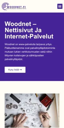Anteprima del sito Woodnet, media di Finlandia per articoli sponsorizzati