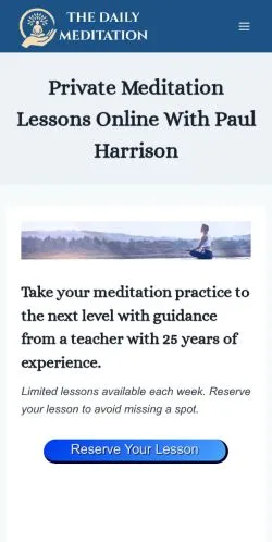 Anteprima del sito The Daily Meditation, media di Stati Uniti per articoli sponsorizzati