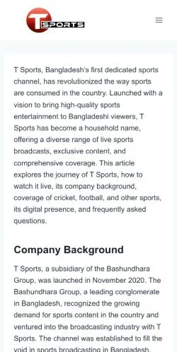 Forhåndsvisning af T Sports, medie fra USA til sponsorerede artikler