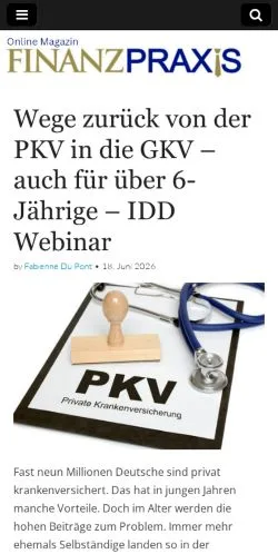 Anteprima del sito FinanzPraxis Magazin, media di Germania per articoli sponsorizzati