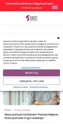 Anteprima del sito Sukces Pisany Szminką, media di Polonia per articoli sponsorizzati