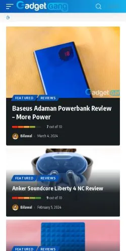 Anteprima del sito GadgetGang, media di Stati Uniti per articoli sponsorizzati