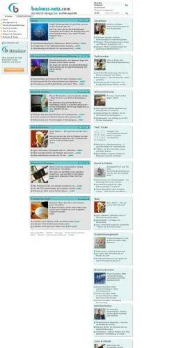 Anteprima del sito business-netz, media di Germania per articoli sponsorizzati