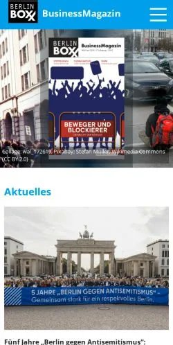 Vorschau der Website BERLINboxx, Medium aus Deutschland für gesponserte Artikel