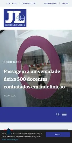 스폰서 기사용 포르투갈 매체 Jornal de Leiria 사이트 미리보기