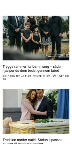 Anteprima del sito afskedstid.dk, media di Danimarca per articoli sponsorizzati