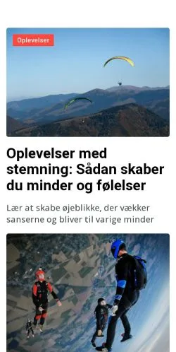 Anteprima del sito aktivitetsavisen.dk, media di Danimarca per articoli sponsorizzati