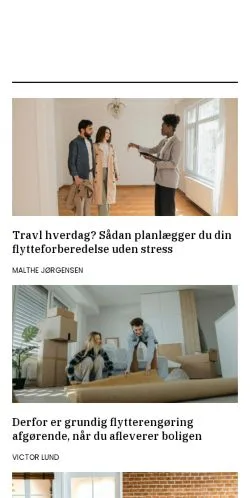 Anteprima del sito altomflytning.dk, media di Danimarca per articoli sponsorizzati