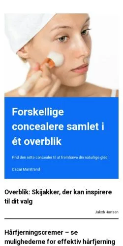 Podgląd witryny beautylist.dk, medium z kraju Dania do artykułów sponsorowanych
