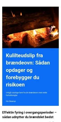 Forhåndsvisning af braendeblog.dk, medie fra Danmark til sponsorerede artikler