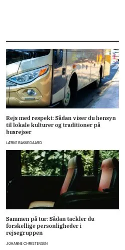 スポンサード記事向けのデンマークメディア、busbladet.dkのサイトプレビュー
