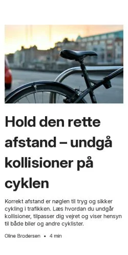 Pré-visualização do site cykelform.dk, meio de Dinamarca para artigos patrocinados