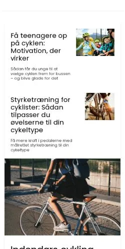 Anteprima del sito cykelpusheren.dk, media di Danimarca per articoli sponsorizzati