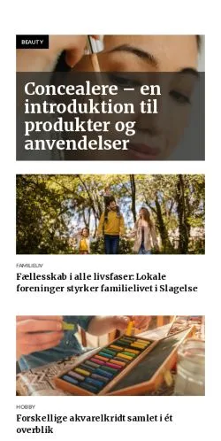 Förhandsvisning av webbplatsen ditslagelse.dk, medium i Danmark för sponsrade artiklar