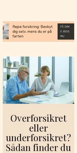 Podgląd witryny forsikringsguides.dk, medium z kraju Dania do artykułów sponsorowanych