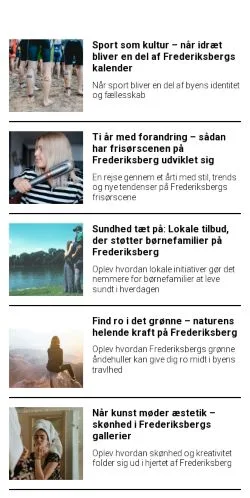 Anteprima del sito frederiksberg24.dk, media di Danimarca per articoli sponsorizzati
