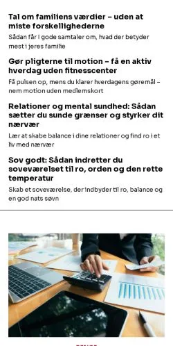 Podgląd witryny fritidsaktiviteter.dk, medium z kraju Dania do artykułów sponsorowanych