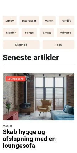 スポンサード記事向けのデンマークメディア、fritidskompagniet.dkのサイトプレビュー