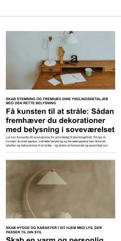 Podgląd witryny godelamper.dk, medium z kraju Dania do artykułów sponsorowanych