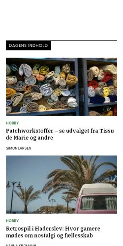 Forhåndsvisning av nettstedet haderslevnu.dk, medium fra Danmark for sponsede artikler