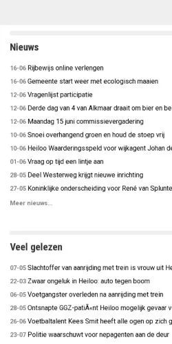 Podgląd witryny Heiloo-Online, medium z kraju Holandia do artykułów sponsorowanych