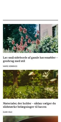 Anteprima del sito hjemmehaven.dk, media di Danimarca per articoli sponsorizzati