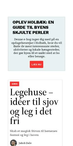 Forhåndsvisning av nettstedet holbaekplus.dk, medium fra Danmark for sponsede artikler