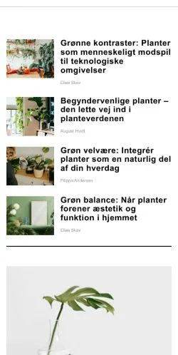 Anteprima del sito huskblomster.dk, media di Danimarca per articoli sponsorizzati