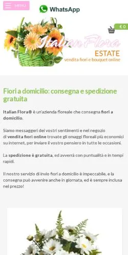 Anteprima del sito Italian Flora, media di Italia per articoli sponsorizzati