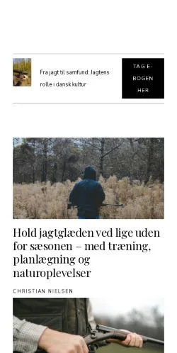 Anteprima del sito jagtbloggen.dk, media di Danimarca per articoli sponsorizzati