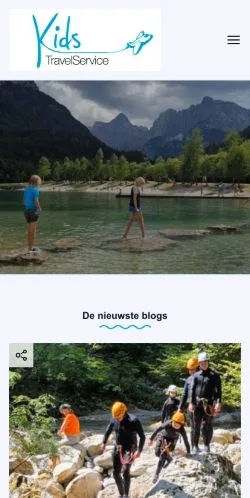 Anteprima del sito Kids Travel Service, media di Paesi Bassi per articoli sponsorizzati