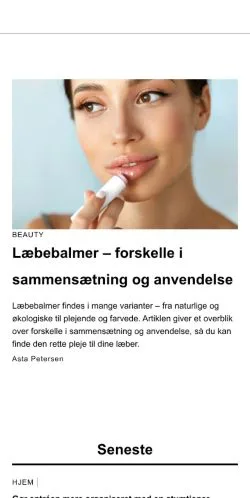 Anteprima del sito koebenhavnguiden.dk, media di Danimarca per articoli sponsorizzati