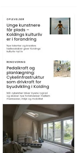 Anteprima del sito koldingnyt.dk, media di Danimarca per articoli sponsorizzati