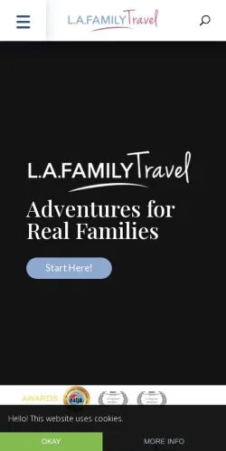 스폰서 기사용 미국 매체 LA Family Travel 사이트 미리보기