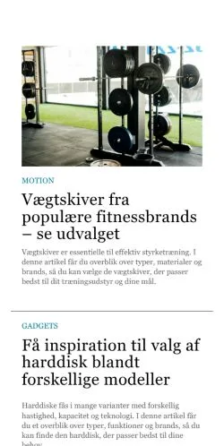 Preview of the levfedt.dk website, a media outlet in Denmark for sponsored articles