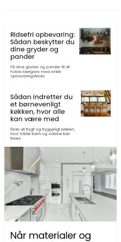 Anteprima del sito lokaltkoekken.dk, media di Danimarca per articoli sponsorizzati