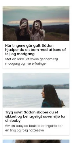 Forhåndsvisning av nettstedet minmor.dk, medium fra Danmark for sponsede artikler