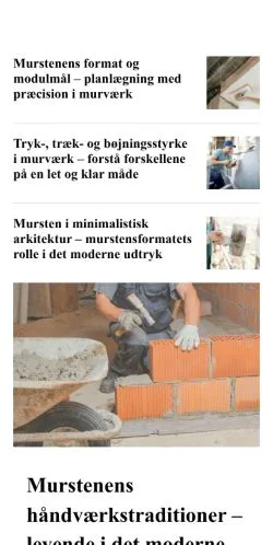 Förhandsvisning av webbplatsen minmur.dk, medium i Danmark för sponsrade artiklar