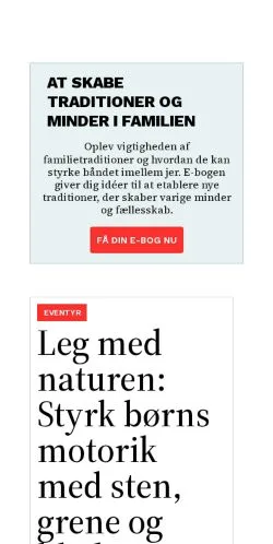 Anteprima del sito mitfamilieliv.dk, media di Danimarca per articoli sponsorizzati