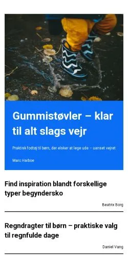 Pré-visualização do site modemode.dk, meio de Dinamarca para artigos patrocinados
