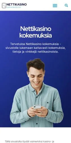 Vorschau der Website Nettikasino Kokemuksia, Medium aus Finnland für gesponserte Artikel